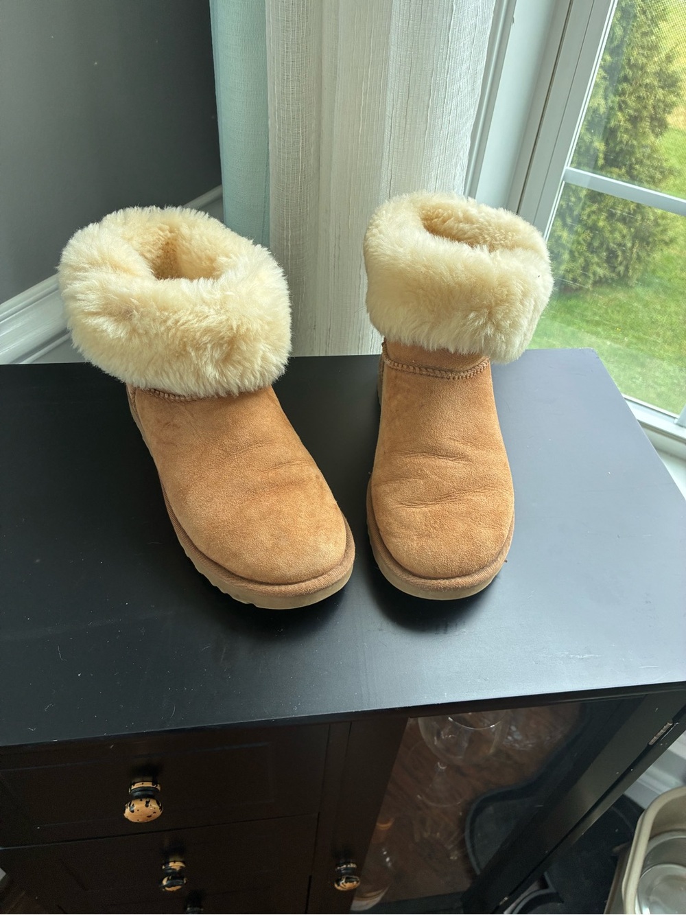 UGG Plush Shearling Lined Boot in Light Tan - Picture 7 of 7